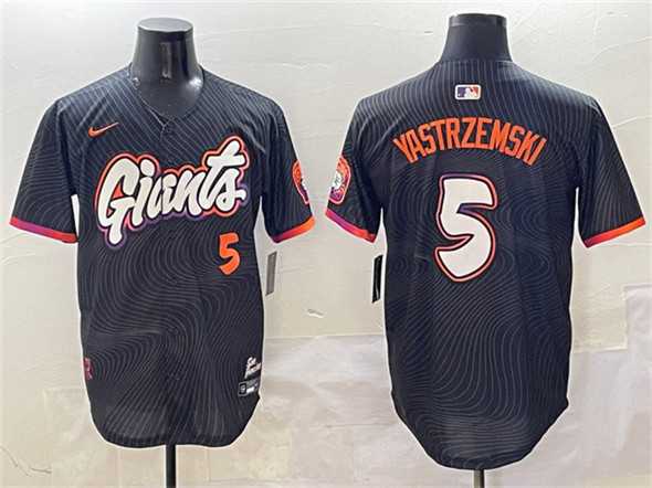Men%27s San Francisco Giants #5 Mike Yastrzemski Anthracite 2025 City Connect Limited Stitched Jersey->philadelphia phillies->MLB Jersey